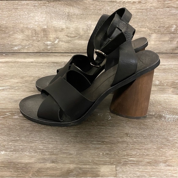 Dolce Vita | Athena Heeled Sandals With Wooden Heels Size 9 - Picture 4 of 11